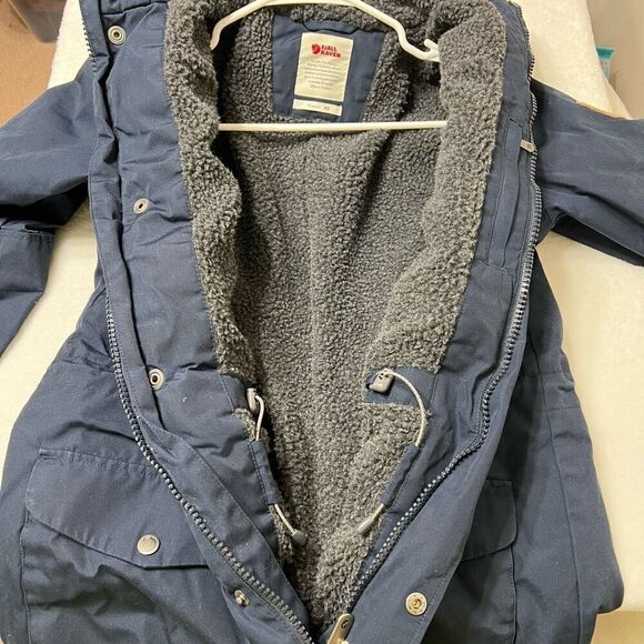 Fjallraven Navy Blue Long Jacket XS Women - Picture 10 of 11